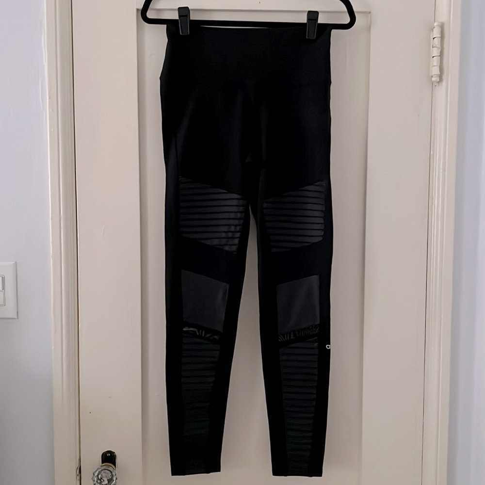 ALO High-Waist Black Moto Legging NWT Size L